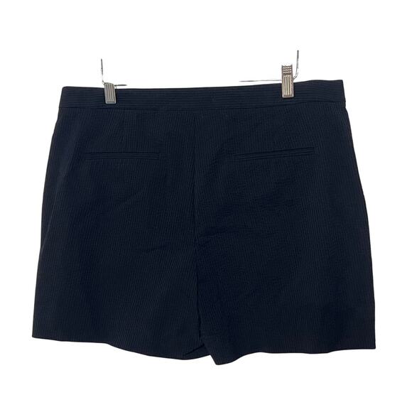 THEORY WOMENS SIZE 12 WAIST TAB SEER SUIT SHORTS STRETCH NAVY NEW - Picture 5 of 15